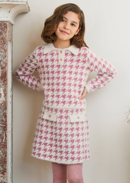 Classic Houndstooth Knit Set