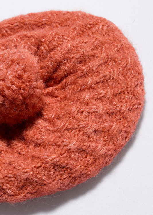 Knit Pom Beret