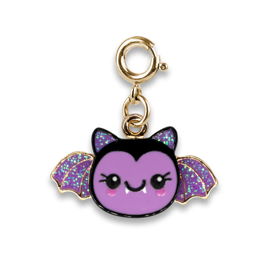 Purple glitter bat charm