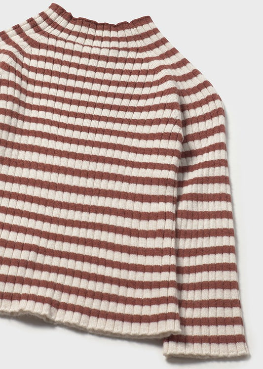 Terracota Rib Mock Kneck LS Toddler Top