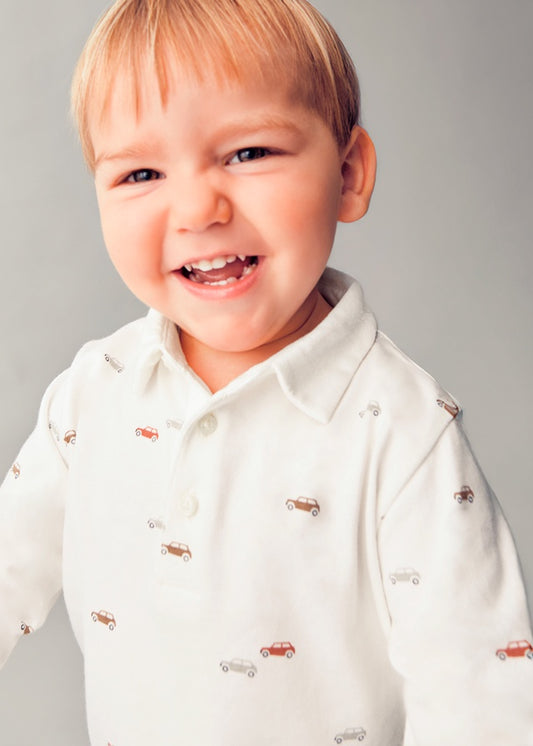 Three Color Cars LS Baby Polo Tee