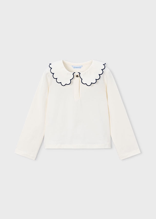 Scalloped LS Basic Toddler Polo 131