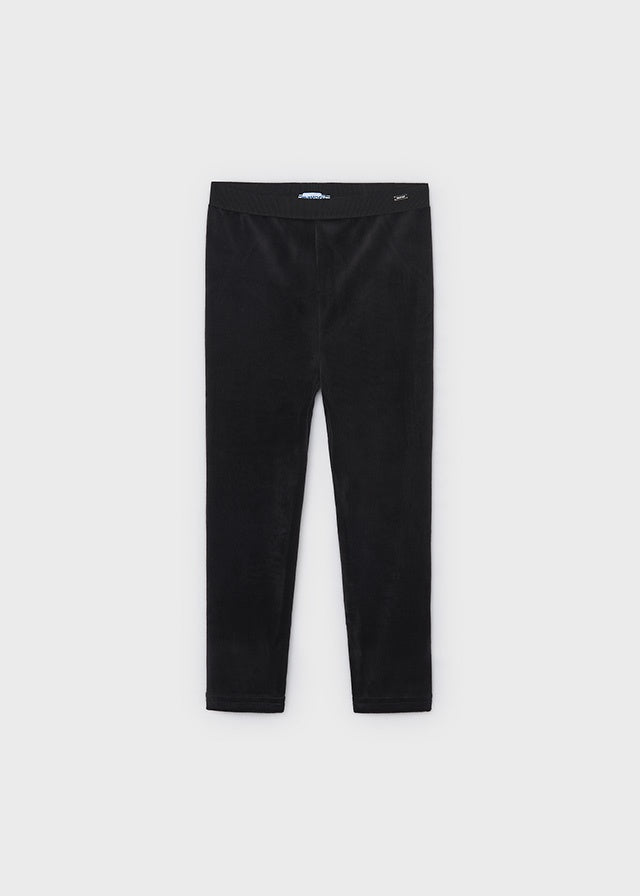 Black Basic Velvet Leggings 712