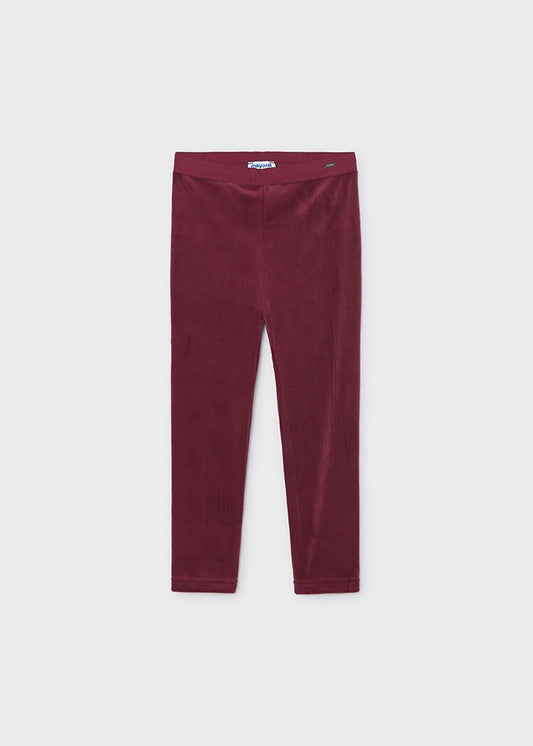 Dark Pink Basic Velvet Leggings 712