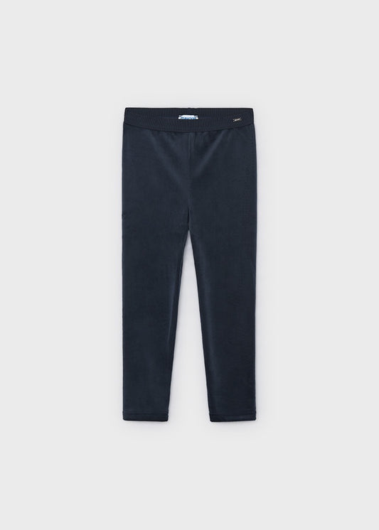 Dark Blue Basic Velvet Leggings 712