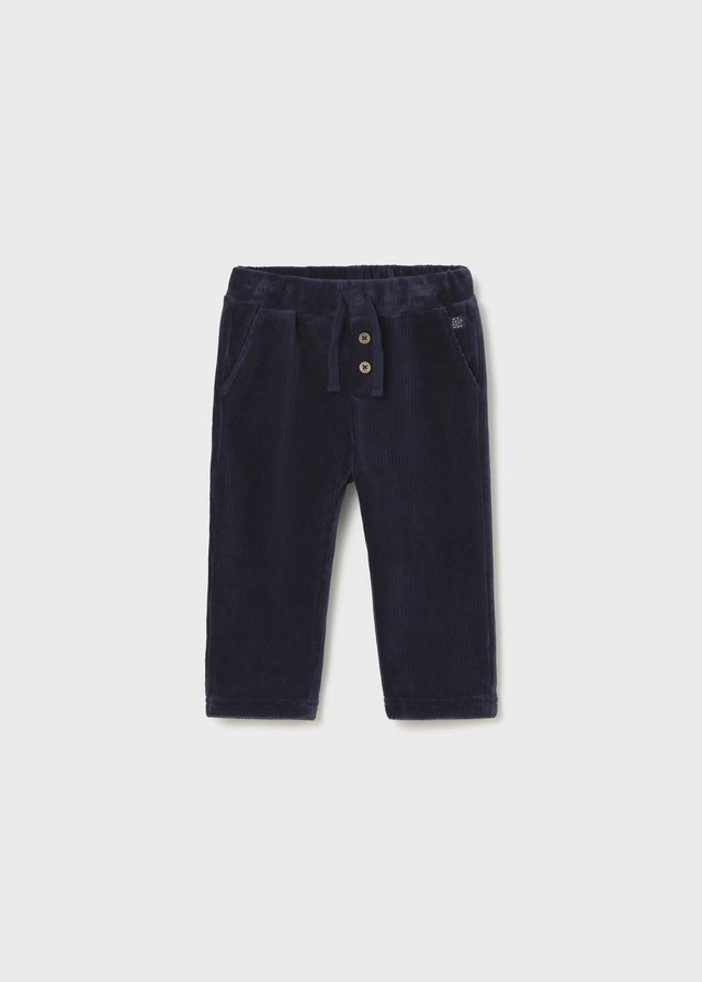 Dark Buttoned Knit Toddler Pants 2542