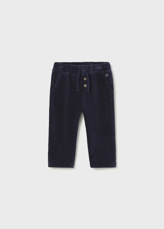 Dark Buttoned Knit Toddler Pants 2542