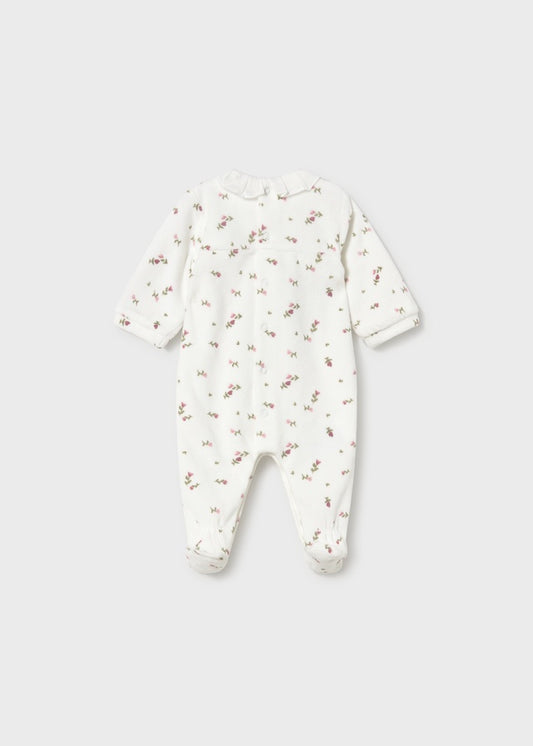 Bow Velour Collar Footie 2752