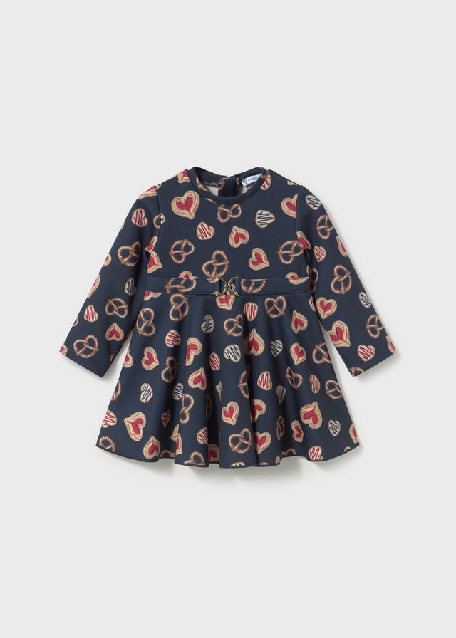 Pretzels Hearts Neoprene Toddler Dress 2947
