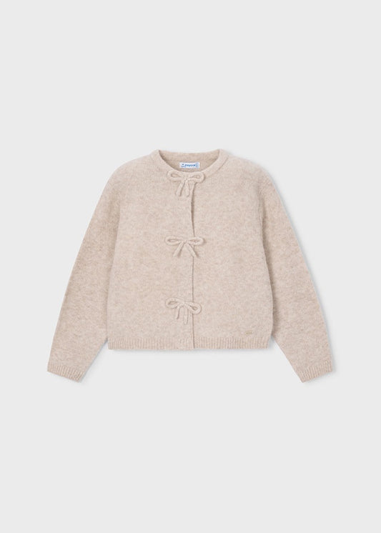 Bow Buttons Toddler Knit Cardigan 4325
