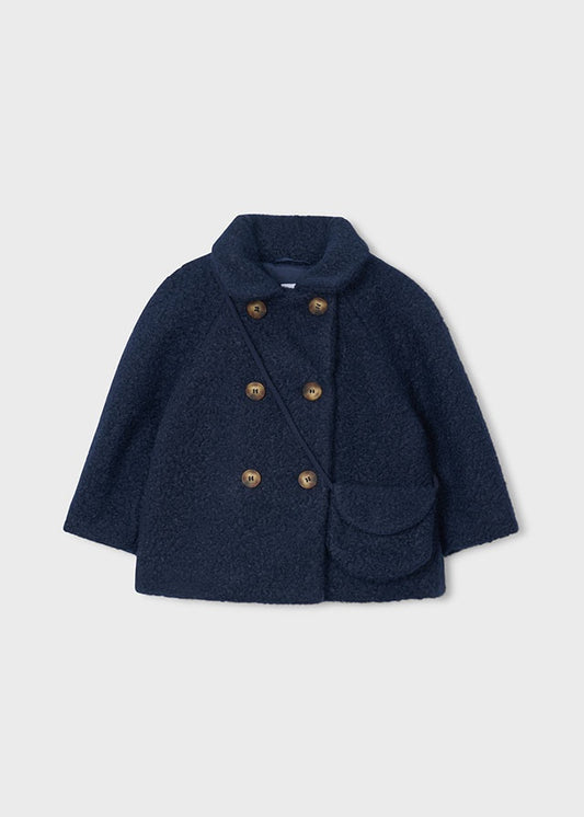 Dark Boucle Coat w/ Purse 4411
