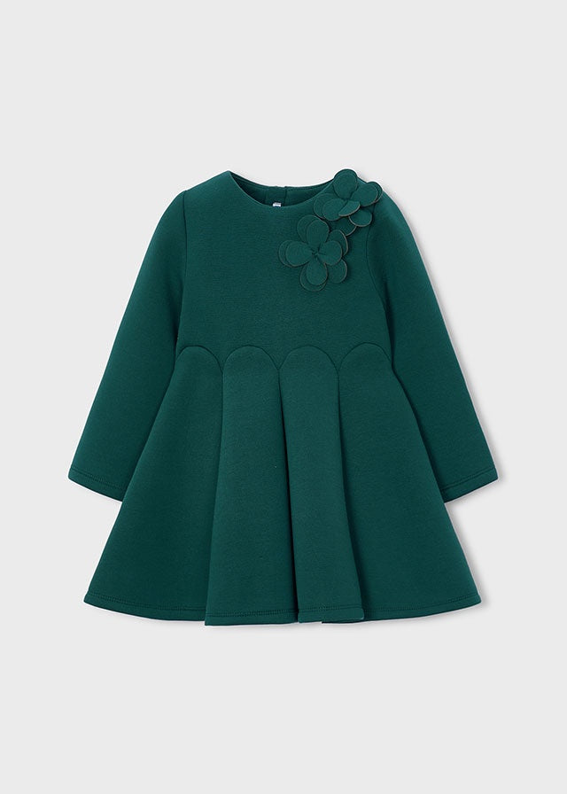 Flower Collar Neoprene Toddler Dress 4928