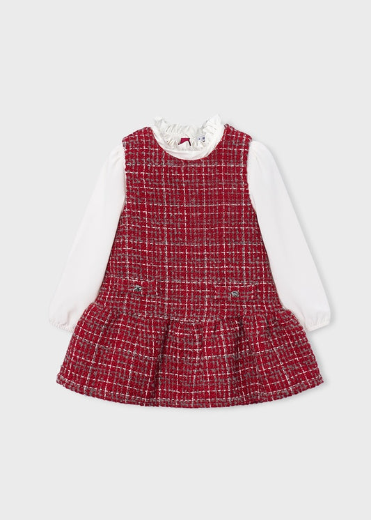 Combined LS Toddler Pinafore Dress 4929