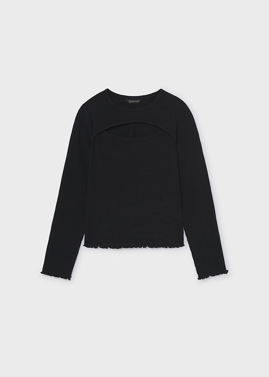Dark LS Ribbed Shirt 7059