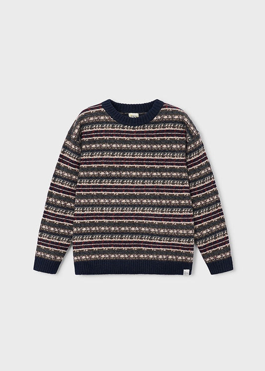 Striped Toddler Jacquard Sweater 7302