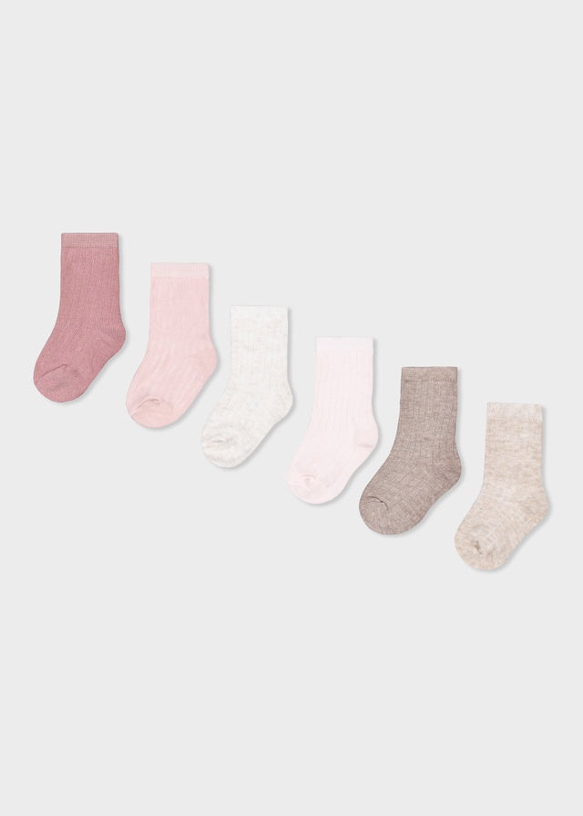 Pink 6 Sock Set 9110
