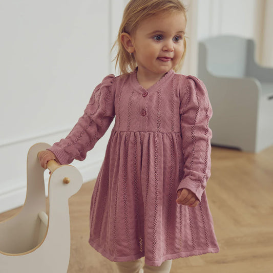 Pointelle Knit Dress