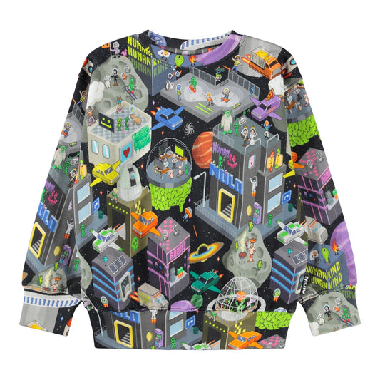 Mattis Pixel Space Toddler Sweatshirt