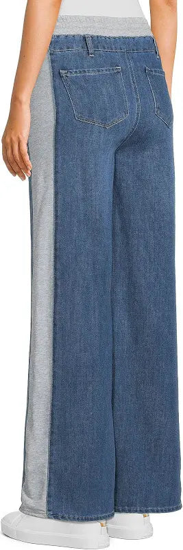 Medium Indigo Wide Leg Denim Pull On