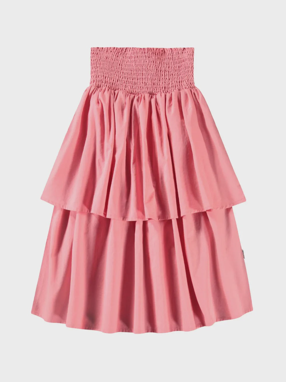 Brenna Smock Tiered Kid Skirt in Cloud Pink