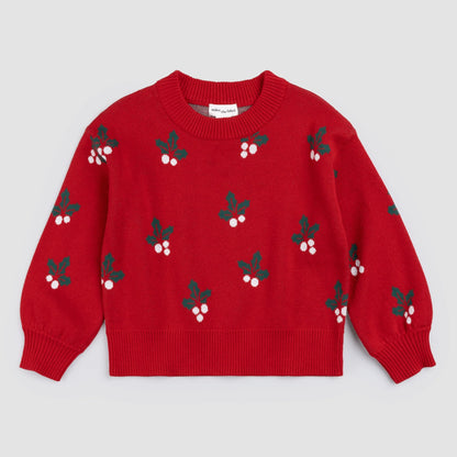 Merry Mistletoe on Jacquard Sweater