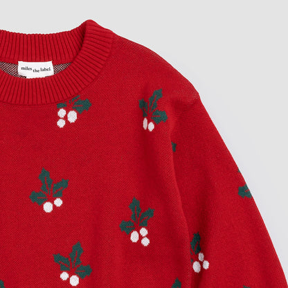 Merry Mistletoe on Jacquard Sweater