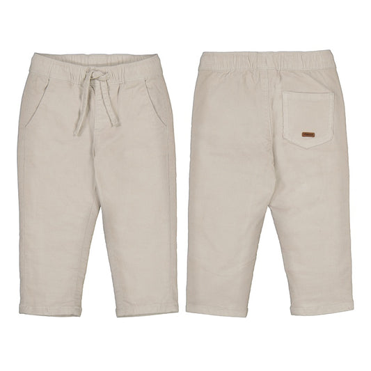 Light Beige Cord Lined Toddler Trousers