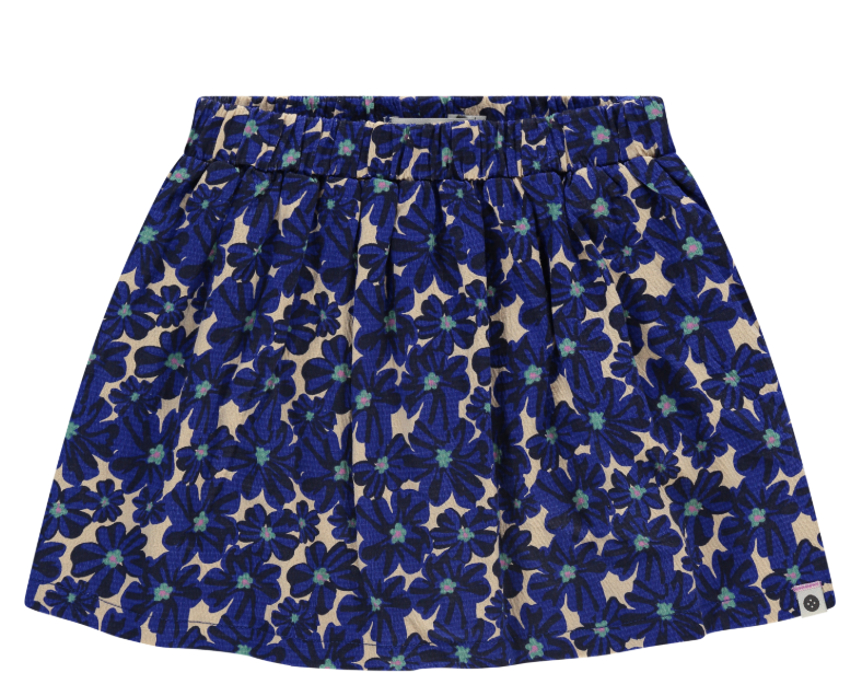 Cobalt Flowers Kid Skirt