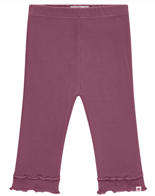 Double Lettuce Hem Burgundy Soft Pant