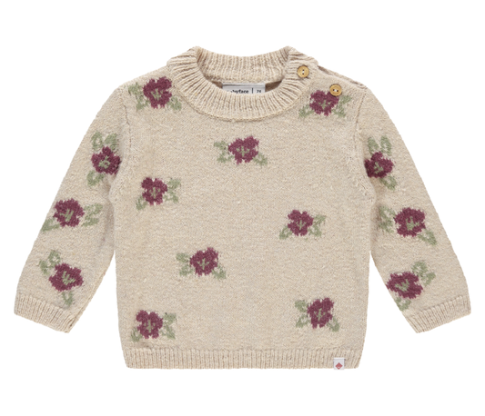 Floral Nude Sweater Pullover