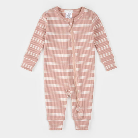 Two Tone Pink Stripe Zip Sleeper