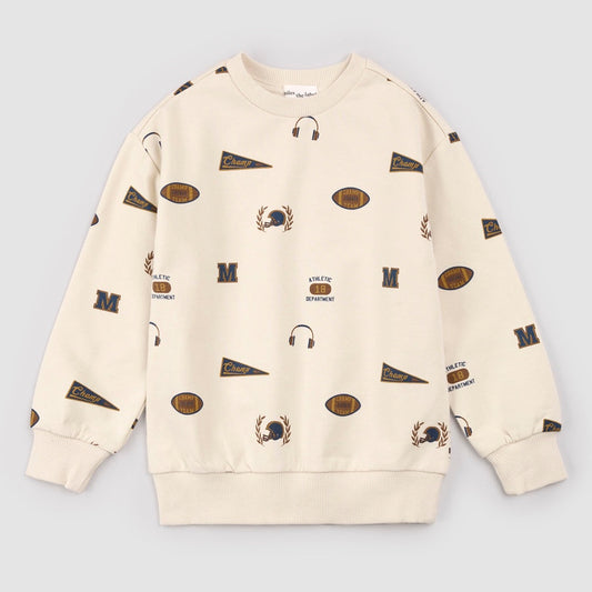 Sports Prints LS Toddler Sweater