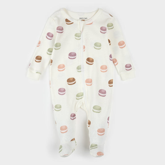 Macaron Print Footed Sleeper