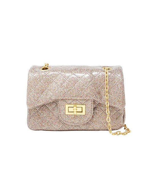 Classic Quilted Sparkle Bag-Rainbow : Mini