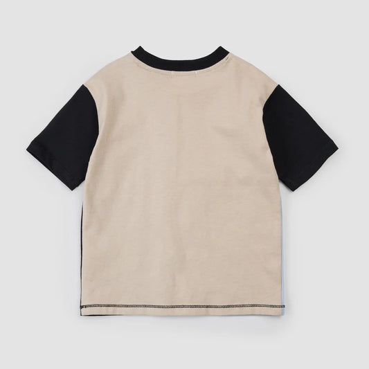 Cool Neutral Color Block SS Kid Tee