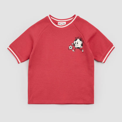 Twenty-Six Kid Knit Tee in Red