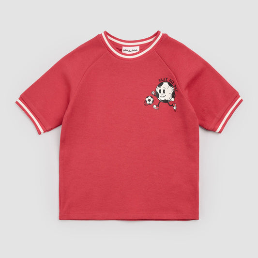 Twenty-Six Kid Knit Tee in Red