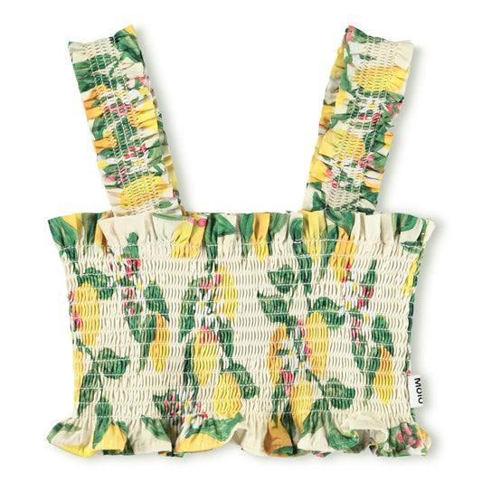 Rolfia Shirred Citrus Toddler Top