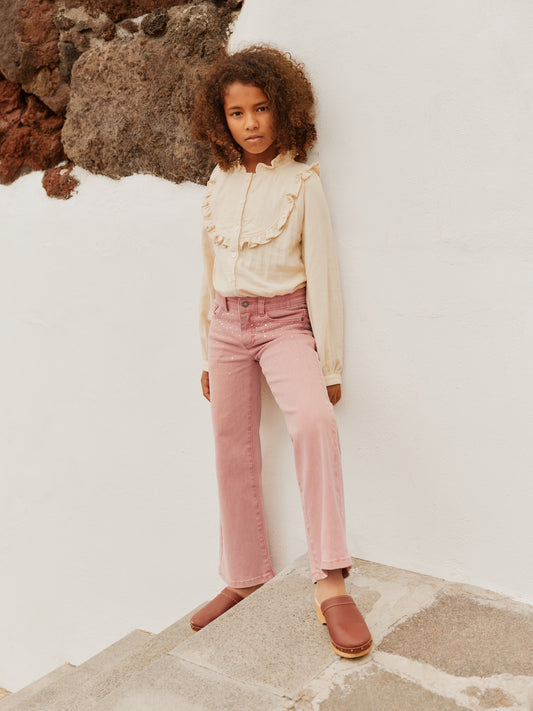 Asta Blush Rhinestone Kid Pant