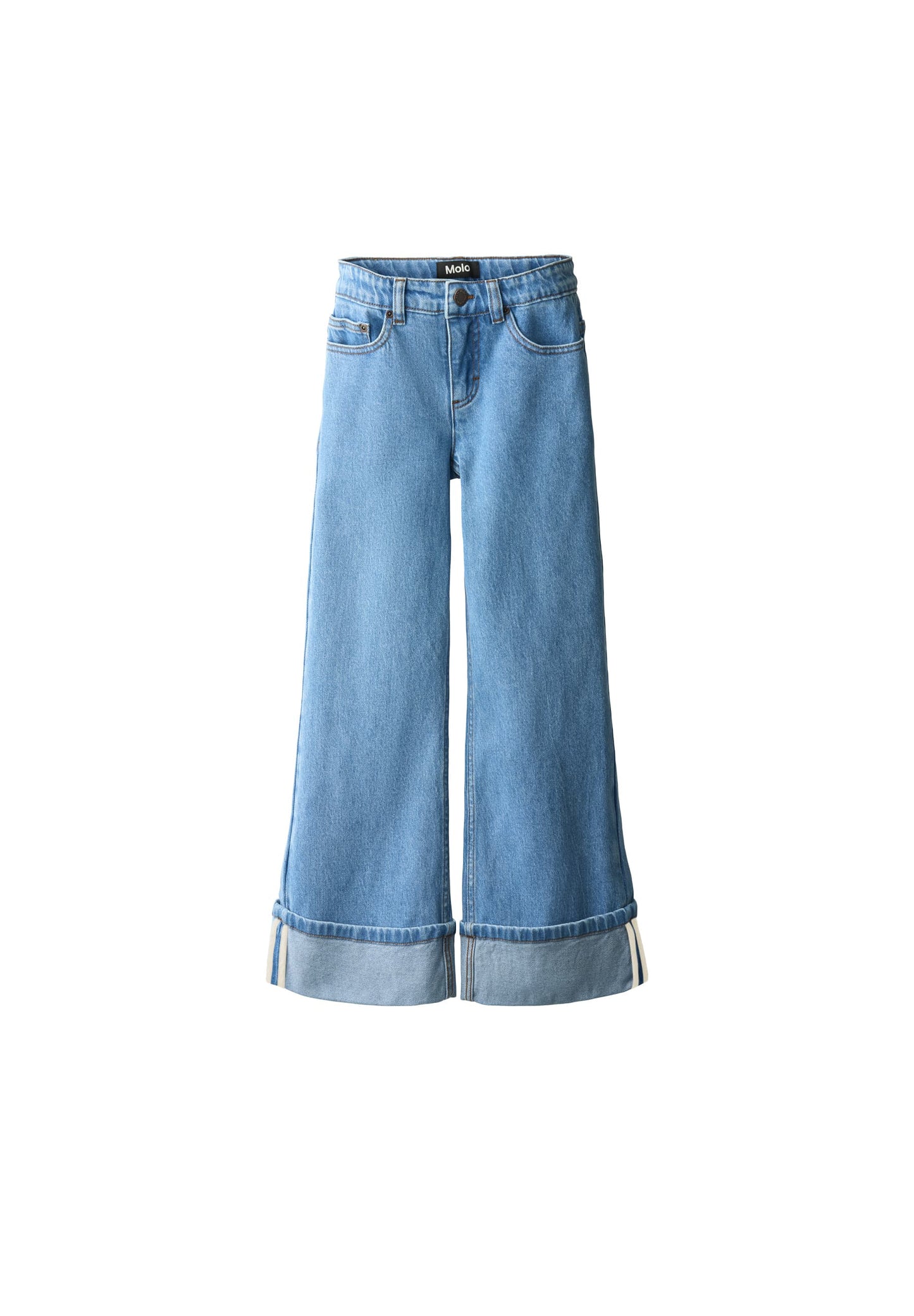 Aleen Washed Blues Wide Leg Kid Jeans