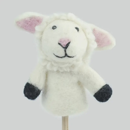 Felt Finger Puppets - White Sheep