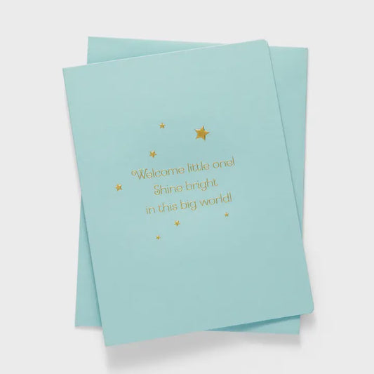 Shine Bright Little One | Engraved Greeting Card | Baby