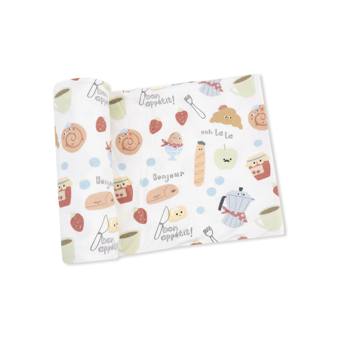 Bonjour Breakfast Swaddle Blanket
