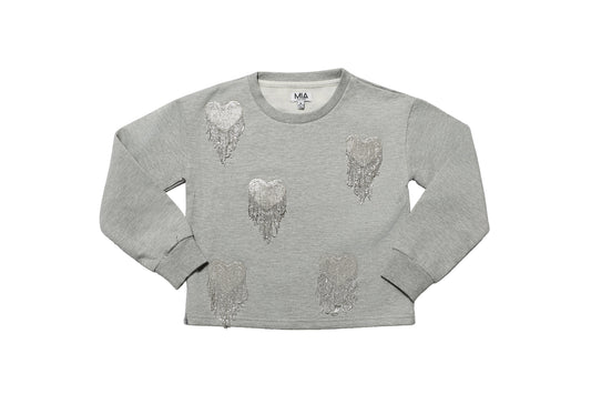 Bling Sequin Hearts Kid Sweatshirt