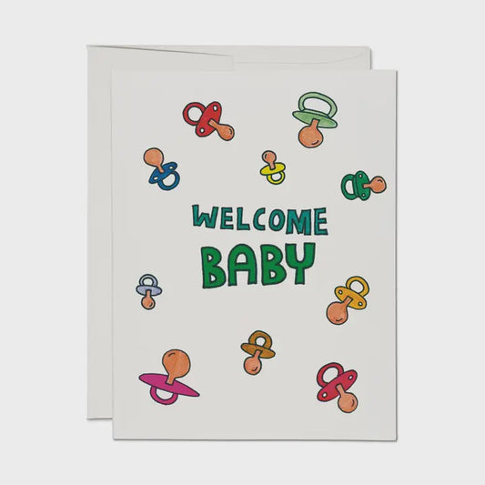 Pacifier Baby Greeting Card