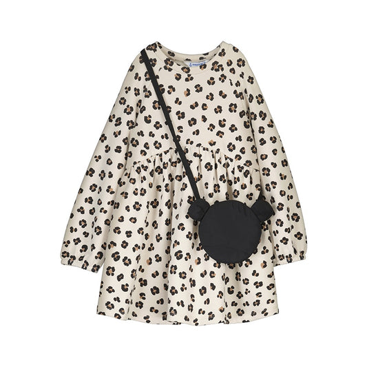 Leopard Print Dress w/ Purse