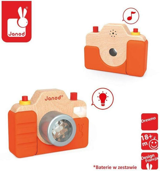 Beech Wood Toddler Camera with Light & Sound Effects