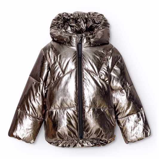 Harpo Metallic Hooded Coat