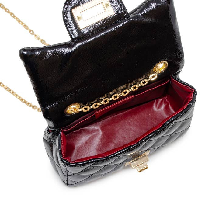 Metallic Classic Mini Purse | Black