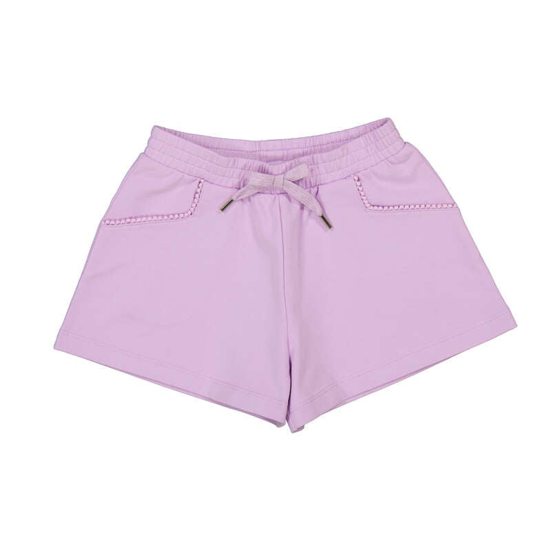 Lilac Soft Chenille Toddler Shorts w/ Drawstring